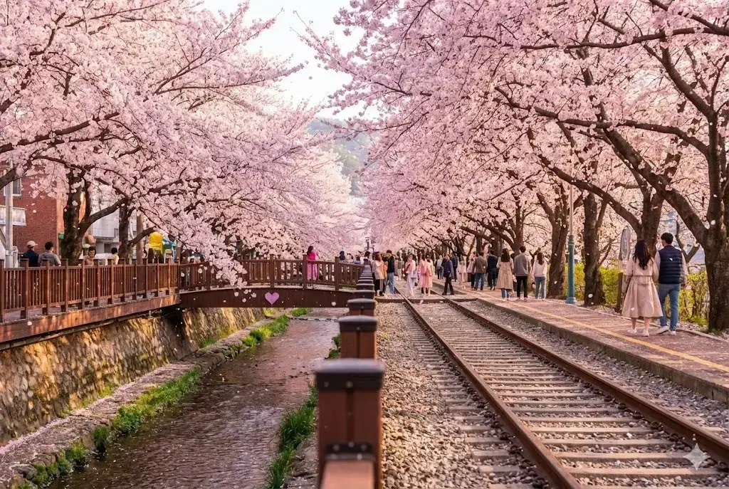 鎮海軍港節櫻花雨